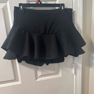 Black Ruffled Skirt